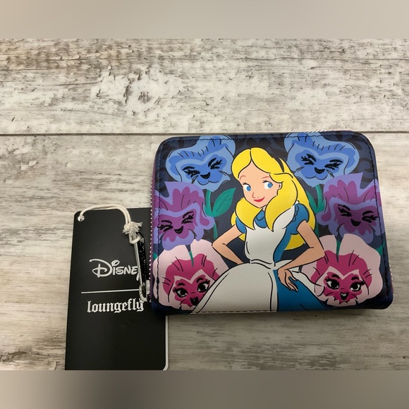 NWT Alice in Wonderland Alice and Flower mini backpack and wallet in set